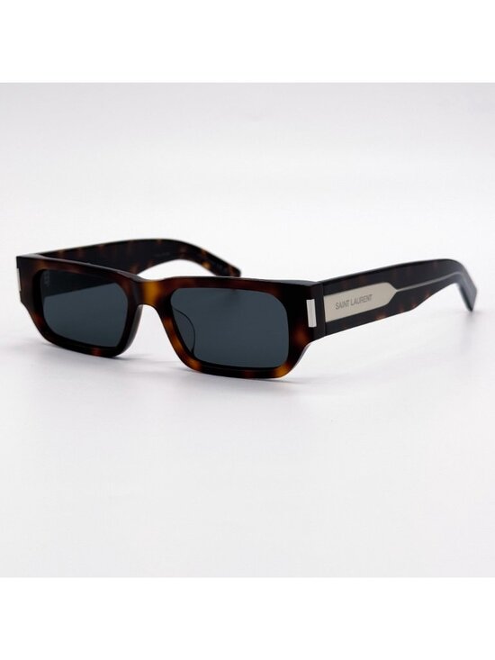NEW SAINT LAURENT SUNGLASSES SL660F 002 UNISEX SQUARE HAVANA/GRAY EYEWEAR SL660 main image 6